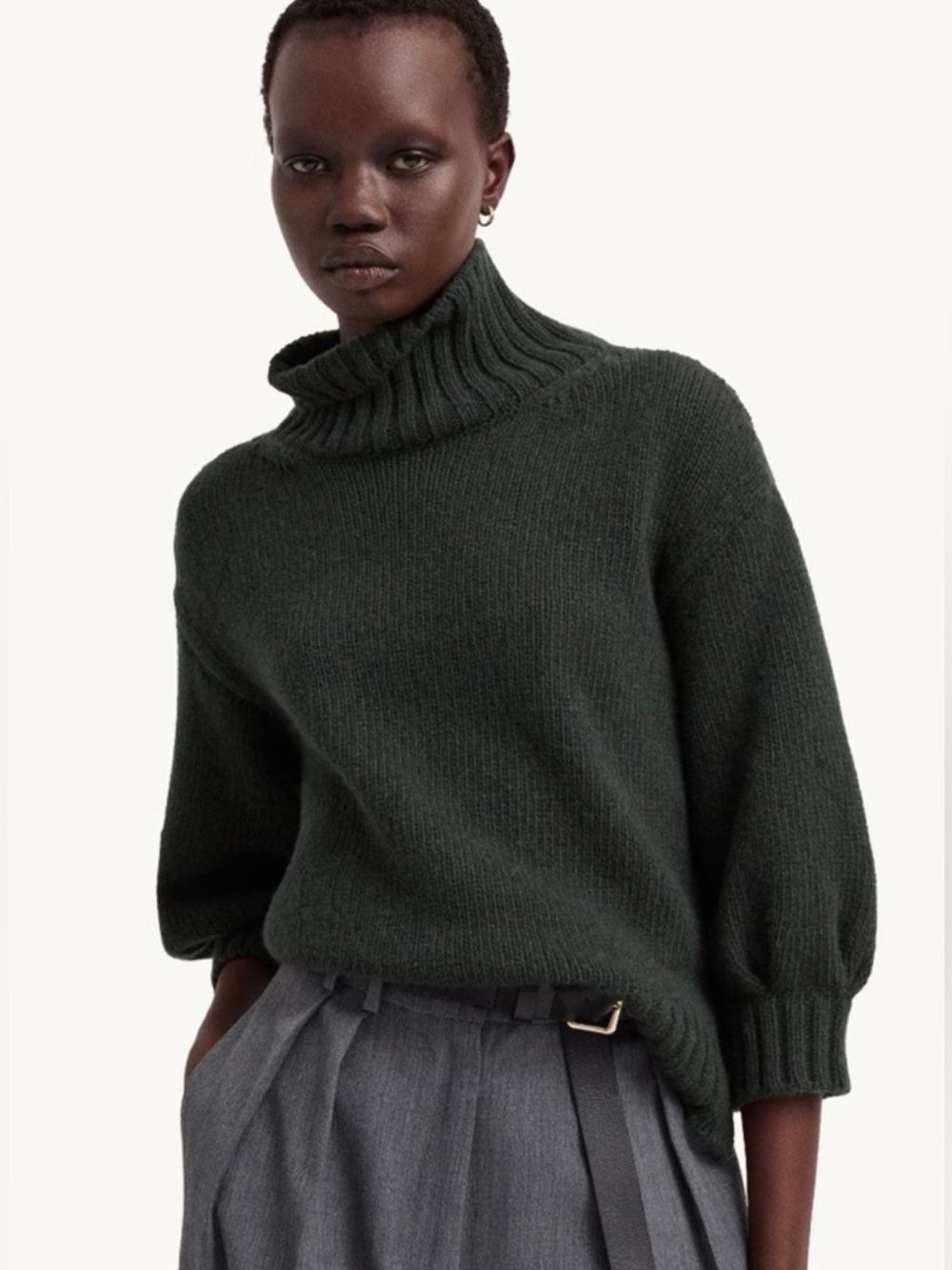 GWYN / G. Label by Goop One-And-Done Turtleneck Wool Cashmere
Forest Green SZ M